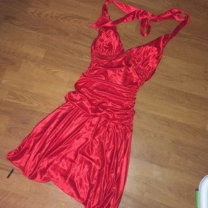 A red dance dress